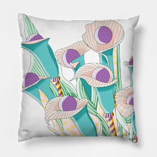 Colorful Calla Lilies Pillow