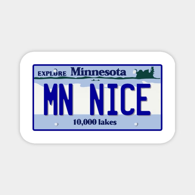 Minnesota Nice License Plate Magnet by zsonn
