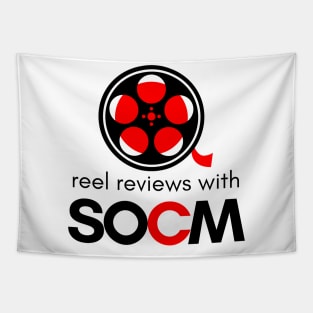 Reel Reviews with SOCM Black Text Version (YouTube Movie Review Show) T-Shirt Tapestry