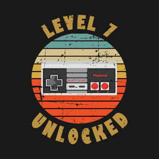 Level 7 Unlocked 7th Wedding Anniversary Gift For Him Her T-Shirt