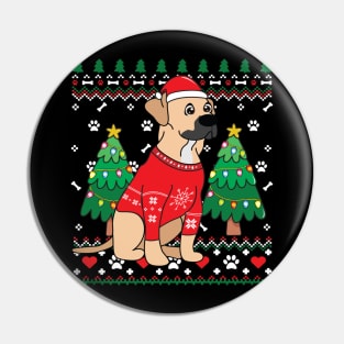 Black Mouth Cur Christmas Pin