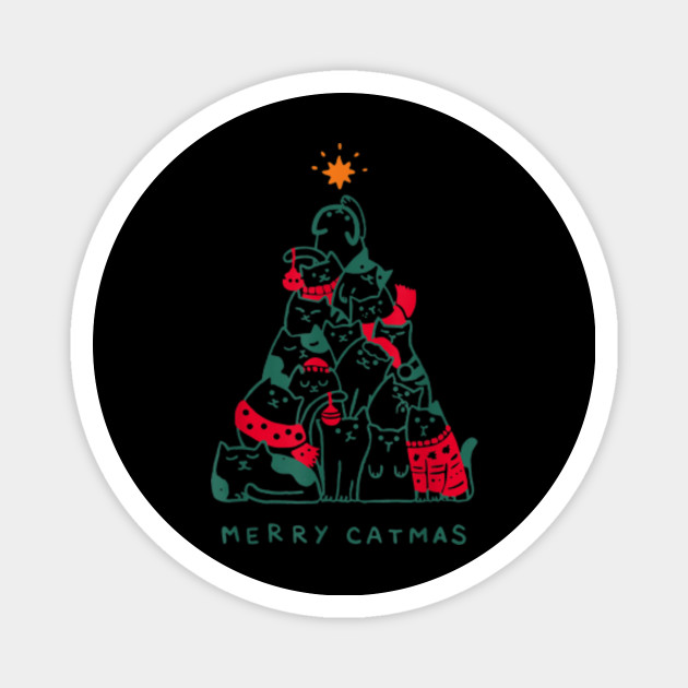 Merry Catmas Funny Cats Christmas Tree Xmas Gift