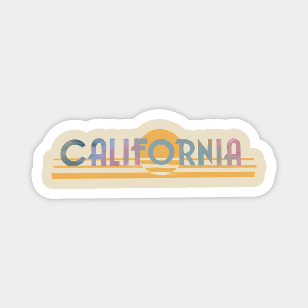 California Tie Dye Vintage License Plate Design Magnet by maccm