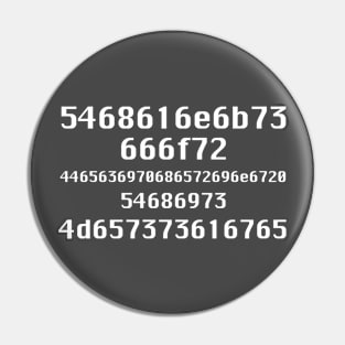 Hexadecimal code Pin