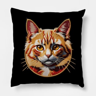 LaPerm Cat Embroidered Patch Pillow