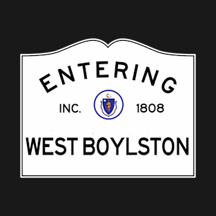 West Boylston Massachusetts Vintage Road Sign T-Shirt