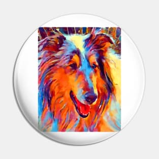 Collie Watercolor Pin
