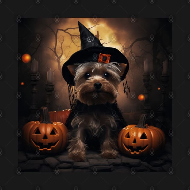 Cute Yorkshire terrier Halloween by NatashaCuteShop