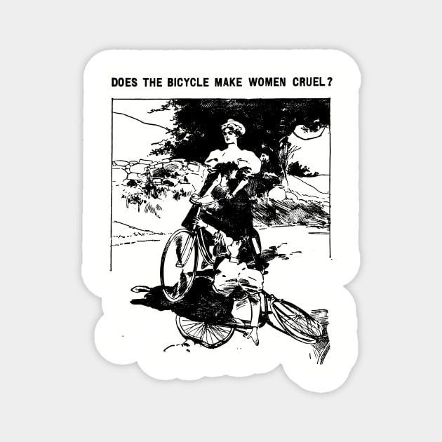 Does The Bicycle Make Women Cruel? Magnet by dumbshirts