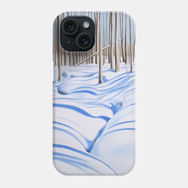 Outliers - winter forest painting Phone Case by EmilyBickell