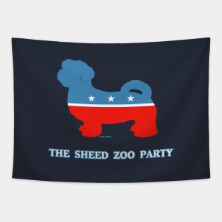 The Sheed Zoo Party aka the Shih Tzu Party Tapestry