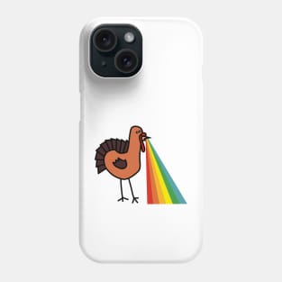 Animals with Rainbow Puke Thanksgiving Turkey Phone Case