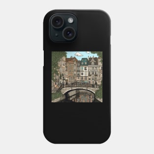 Copenhagen city drawing Phone Case