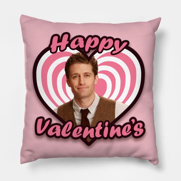 Will Schuester Happy Valentine's Pillow by charlesproctor