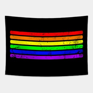 Pride Month Simple Lgbt Rainbow Flag Tapestry