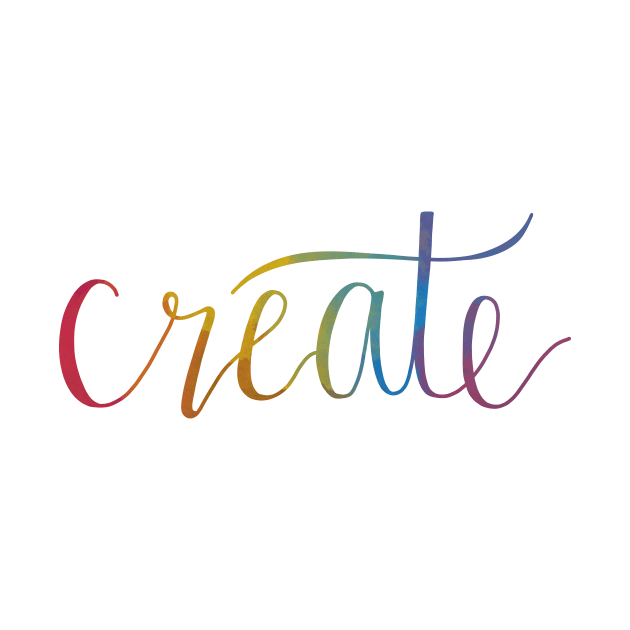 Rainbow Create Hand Lettered by murialbezanson