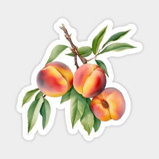 Peaches Boho Summer Fruits Magnet