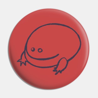 It is Wednesday my dudes. Funny, minimal Frog design in dark line Pin