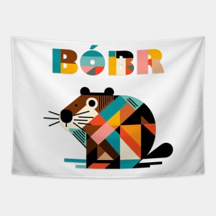 Geometrical Bóbr | Bobr Bober Boberek Beaver Biber Tapestry