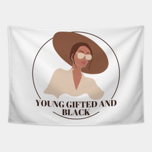 Young Gifted and Black Beatiful Woman Tapestry