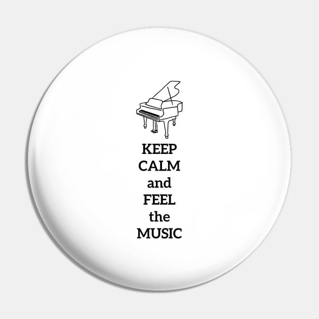 Music Keep Calm piano Pin by Wikstroem