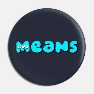 Live Within Your Means Pin