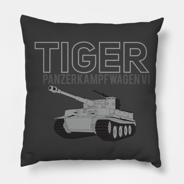 Magnificent Pz-VI Tiger Pillow by FAawRay