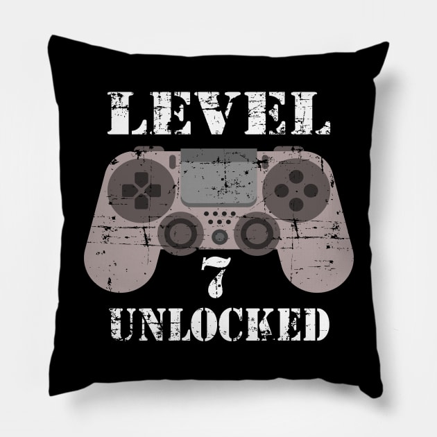 Level 7 Unlocked Pillow by RW