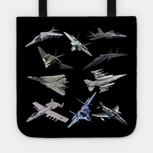 F22 Raptor F18 Hornet F14 Tomcat F15 Eagles US Fighter Jets Tote