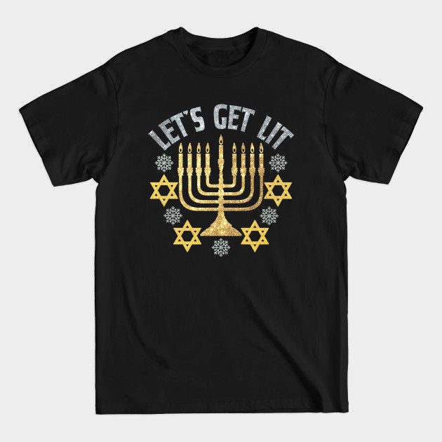 Discover Let's Get Lit - Happy Hanukkah - Jewish Holiday Gift For Men, Women & Kids - Happy Hanukkah - T-Shirt