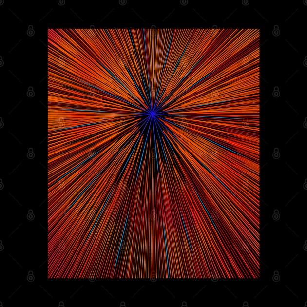 A colorful hyperdrive explosion - orange with blue highlights version by DaveDanchuk