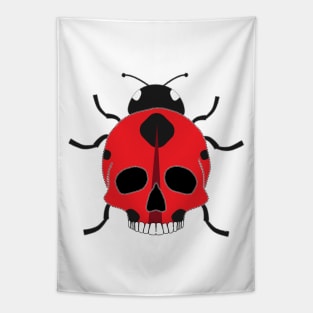 Ladybug Skull Tapestry