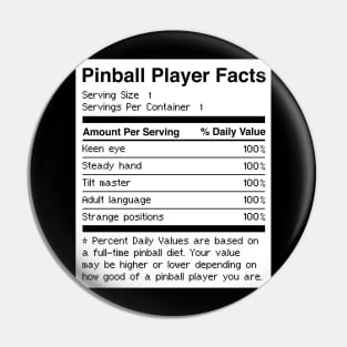 Funny Pinball Player Facts Pin