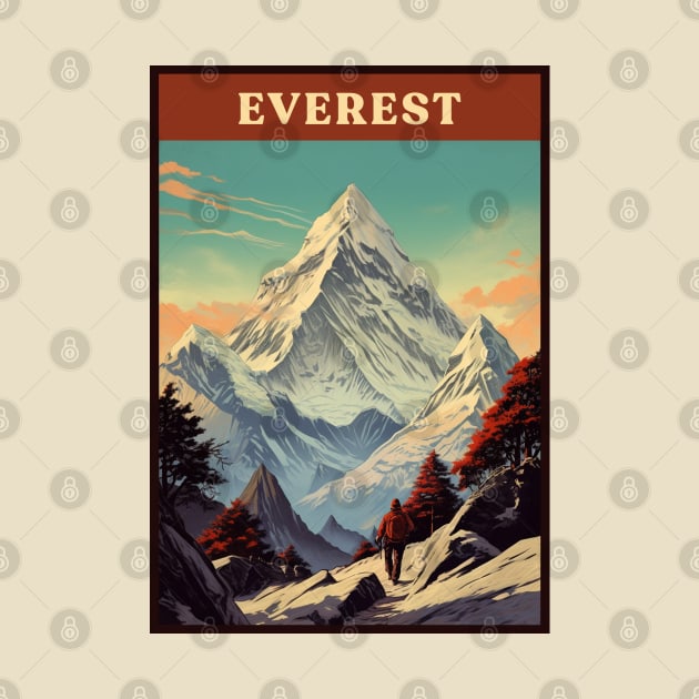 Mount Everest by Retro Travel Design