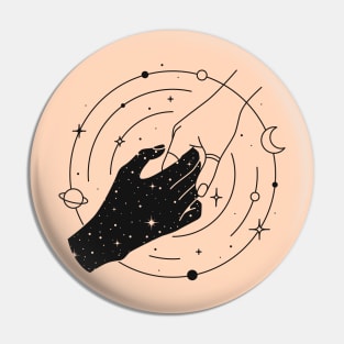 Shake hands with the universe. Pin