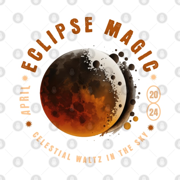 Solar Eclipse 2024 - Celestial Waltz in the Sky by Oaktree Studios
