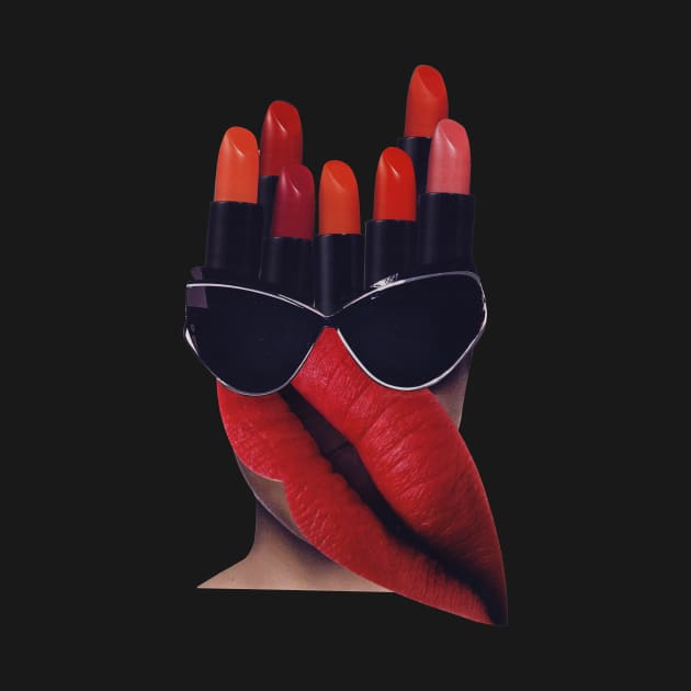 Lady with Red Lipsticks by Luca Mainini