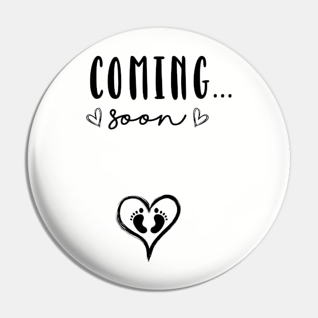 Coming soon - Pregnancy reveal surprise new baby due date. Perfect present for mom mother dad father friend him or her Pin by SerenityByAlex