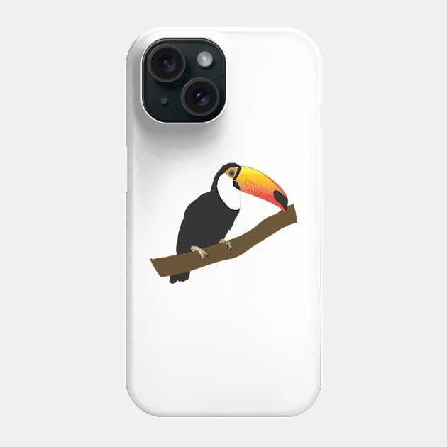 Toucan Bird On Branch Digital Art | Melanie Jensen Illustrations Phone Case by illusima