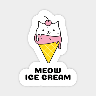 MEOW ICE CREAM CAT Magnet