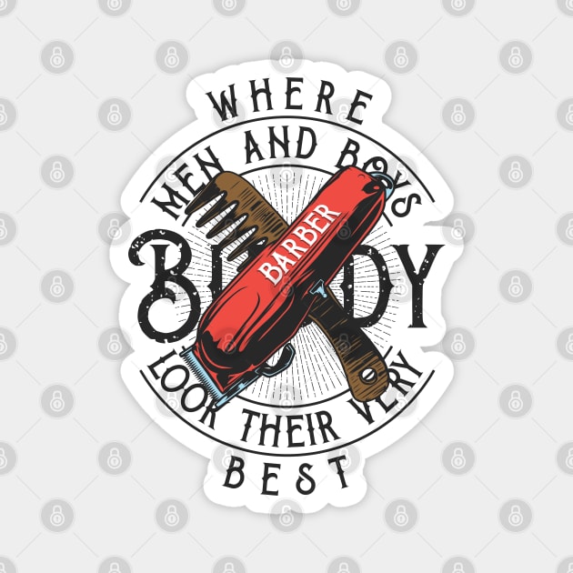 Fresh Cuts Only: The Barber’s Creed Magnet by Steve