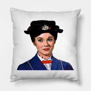 Miss Poppins Cartoon Pillow