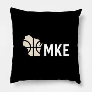 MKE - Milwaukee Wisconsin Basketball Pillow