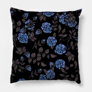 Blue Roses Pillow