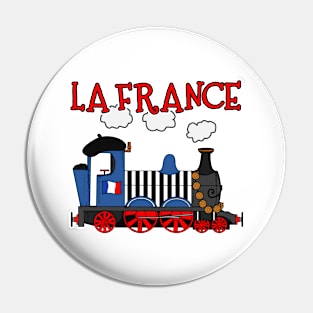 France Steam Train French Flag Pin