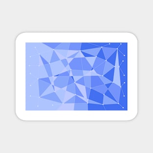 Abstract random geometric pattern blue Magnet