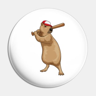 Capybara Baseball Baseball bat Pin