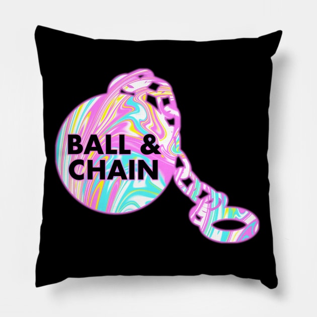 BALL & CHAIN Pillow by SquareClub