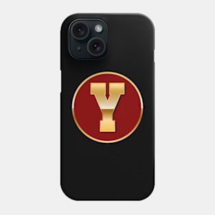 Gold letter Y Phone Case