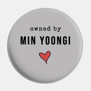 BTS Suga  owned by Min Yoongi Kpop merch Pin